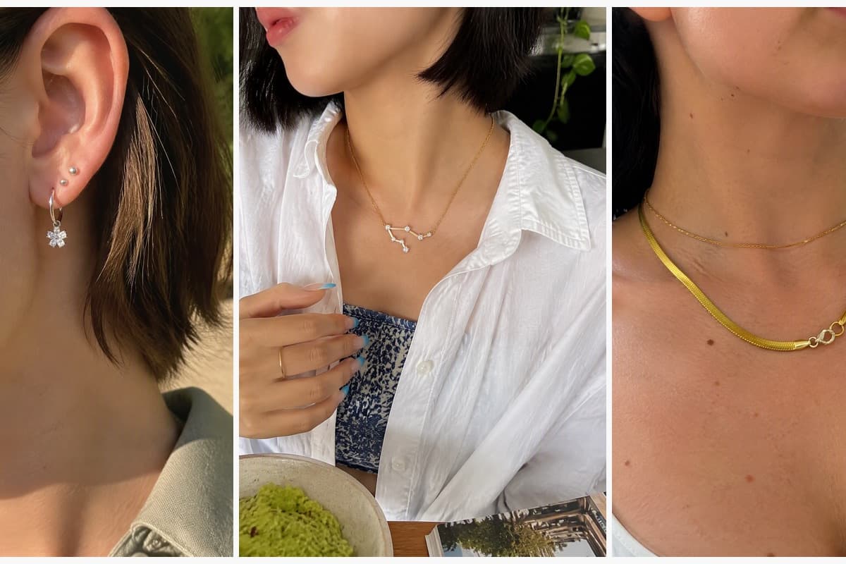 Dainty Flower Charm Hoop Earrings