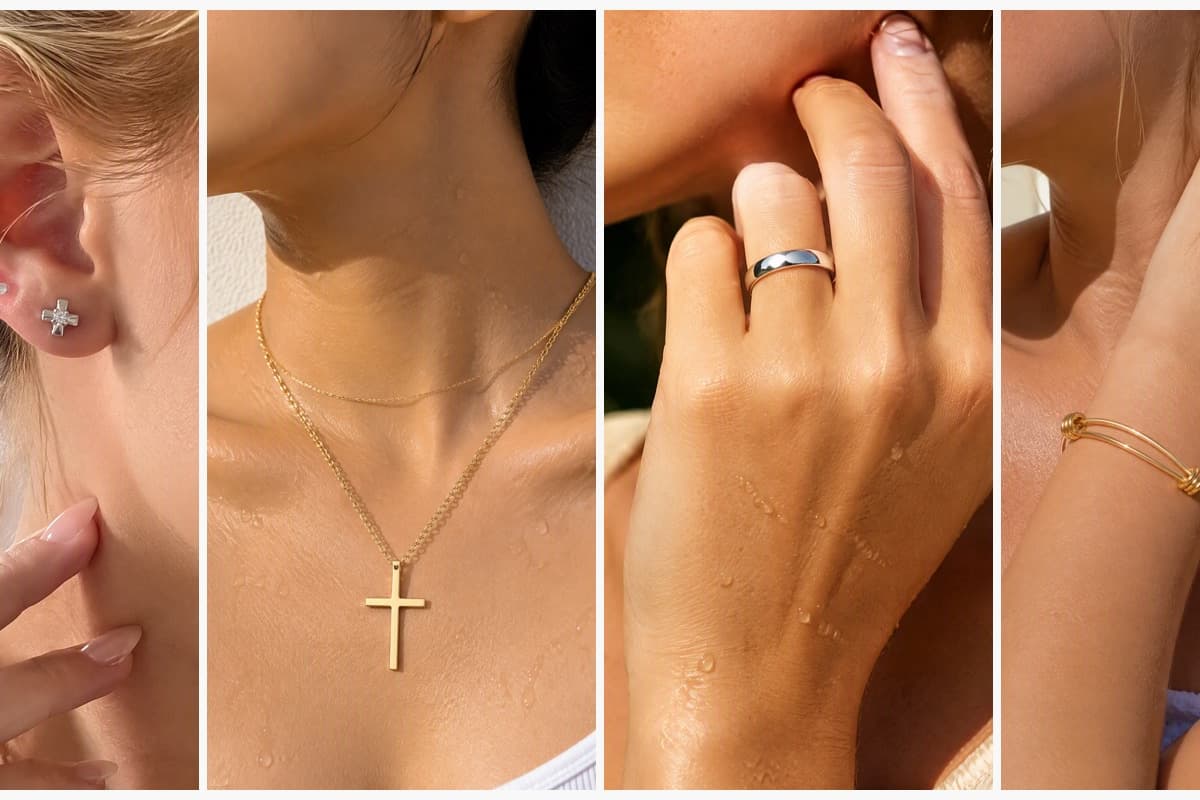 Dainty Cross Stud Earrings