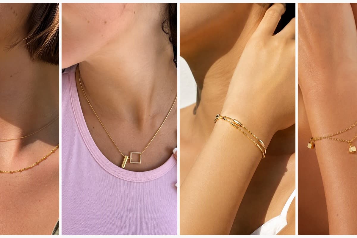 Dainty Snake And Bead Chain Necklace