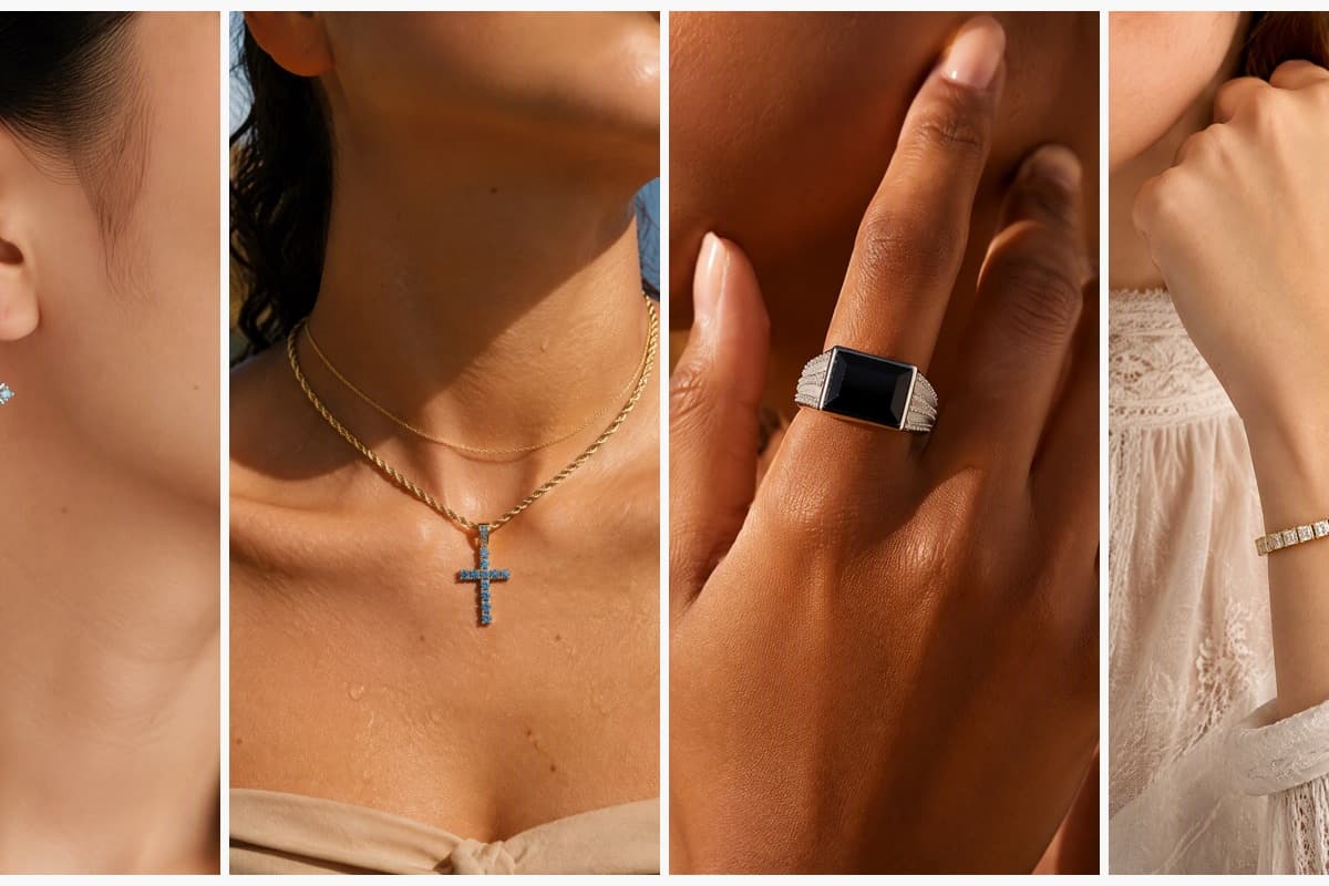 Cross Charm Drop Earrings