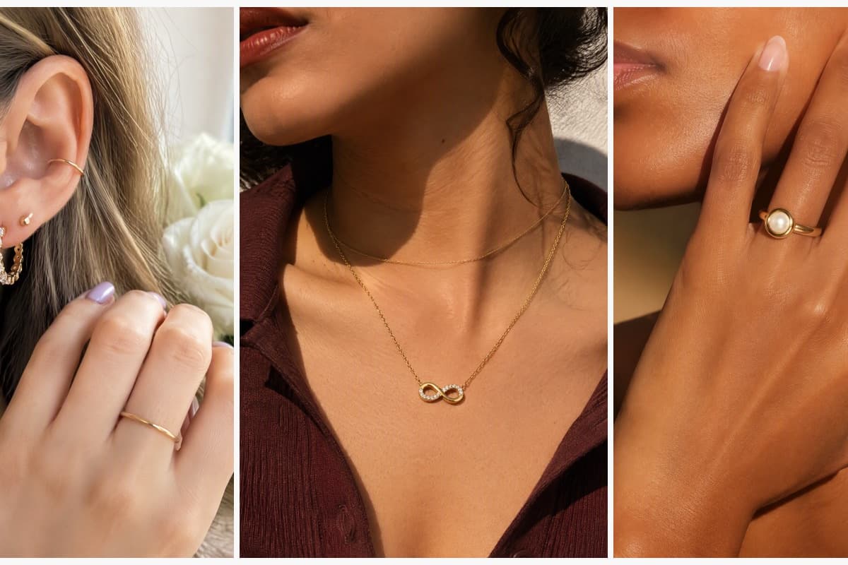 Dainty Stone Huggie Earrings