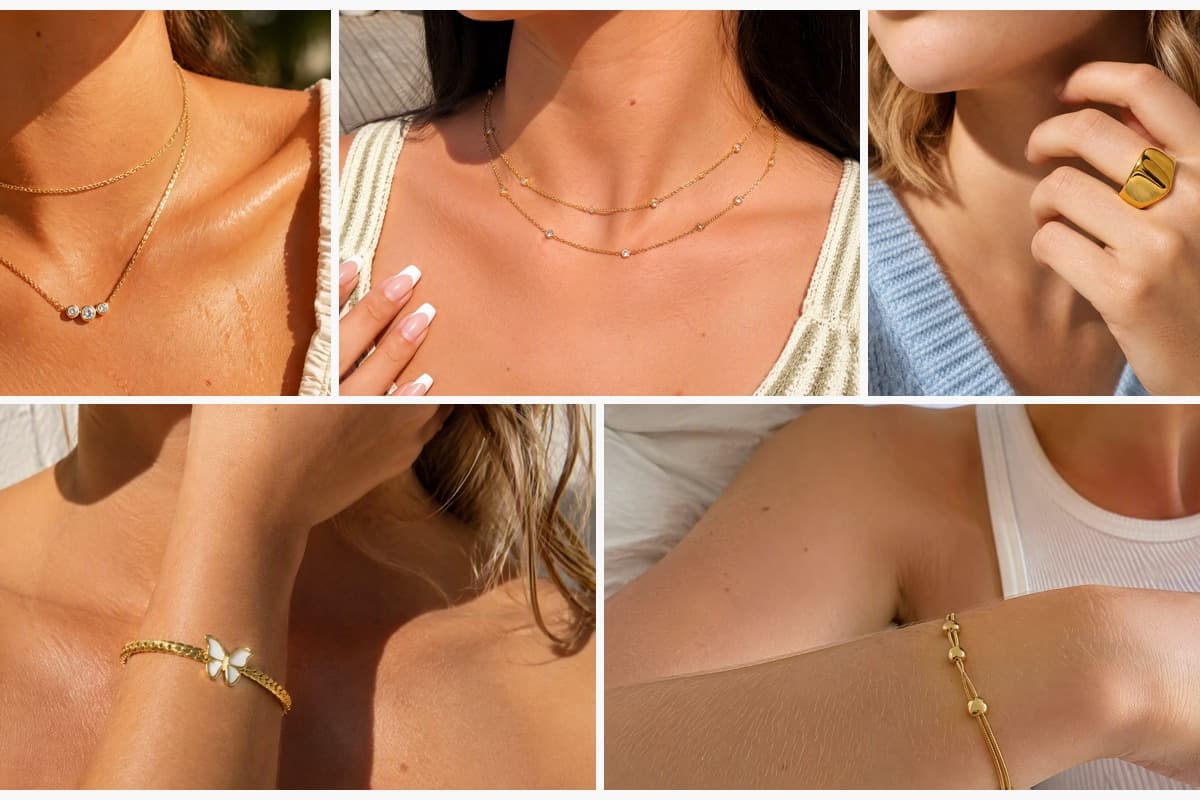 Dainty Three-Stone Cluster Necklace