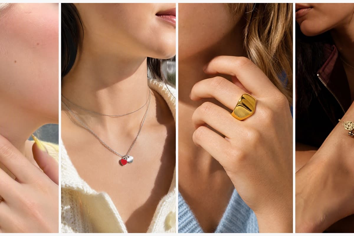 Oval Stone Stud Earrings