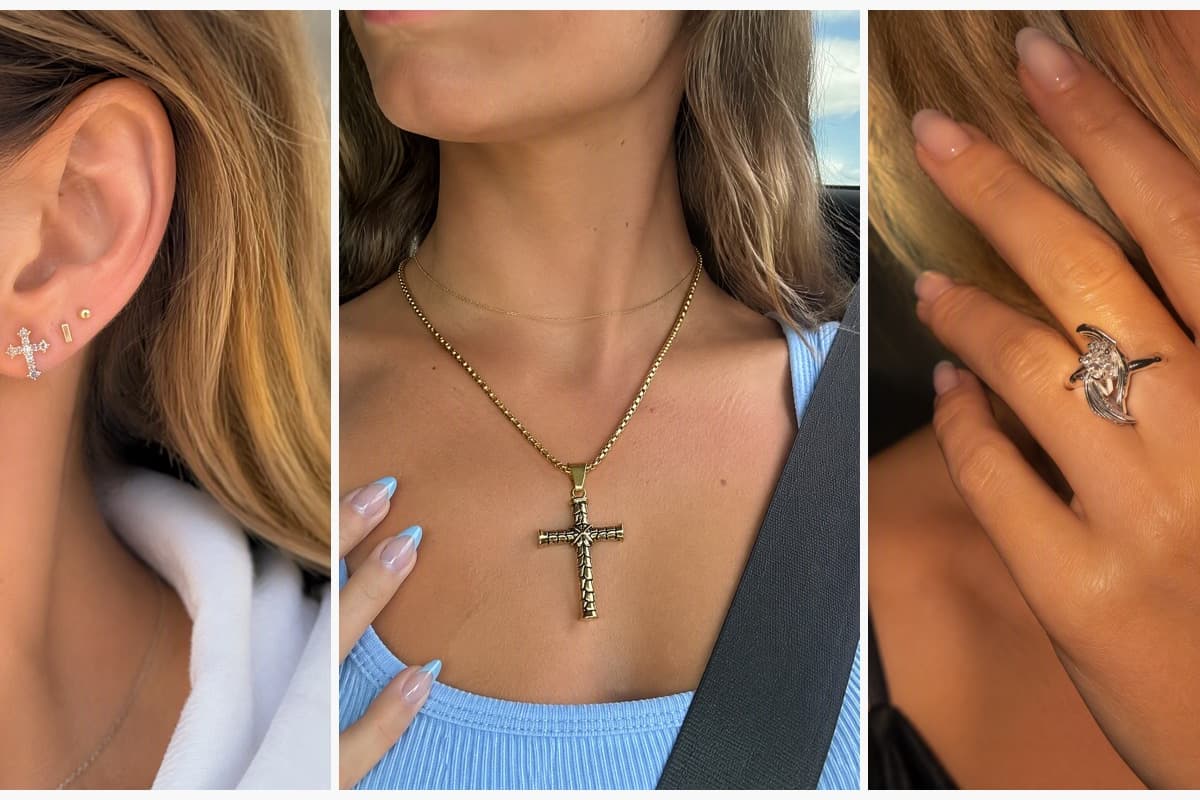 Dainty Cross Stud Earrings