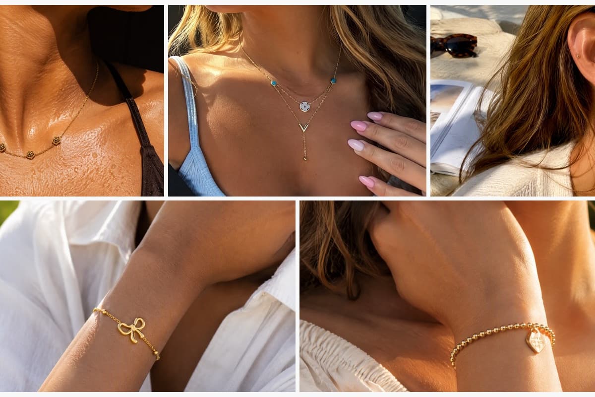 Dainty Three Rose Charms Necklace