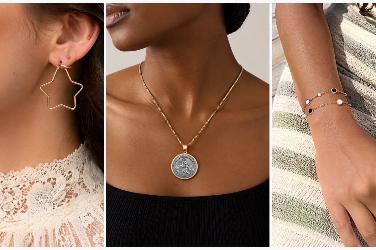Trendy Star Hoop Earrings