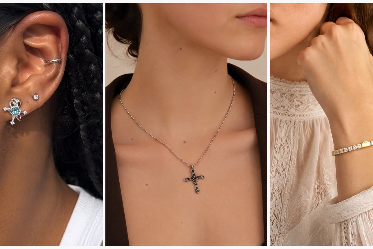 Dainty Cross Stud Earrings