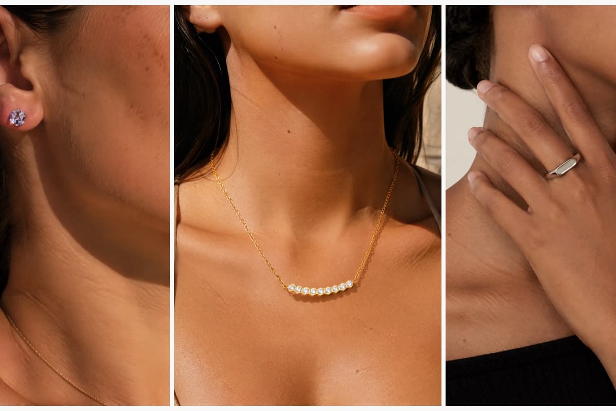 Minimalist Square Gem Stud Earrings
