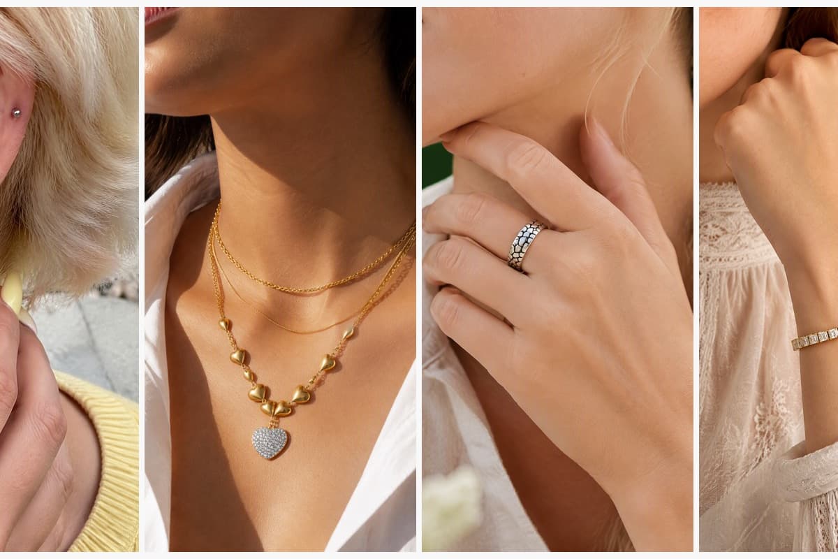 Dainty Arrow Moon Star Chain Earring