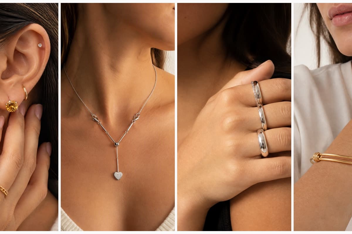 Dainty Round Gem Stud Earrings