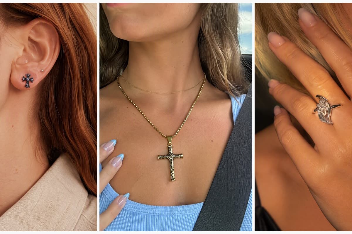 Cross Stud Earrings