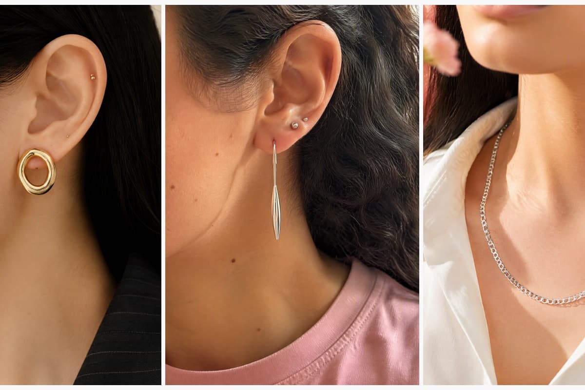 Chunky Organic Oval Hoop Earrings