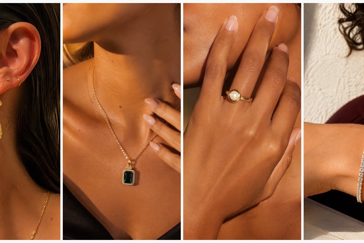 Crescent Moon Teardrop Earrings