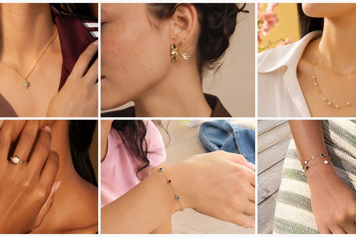 Dainty Flower Stone Pendant Necklace