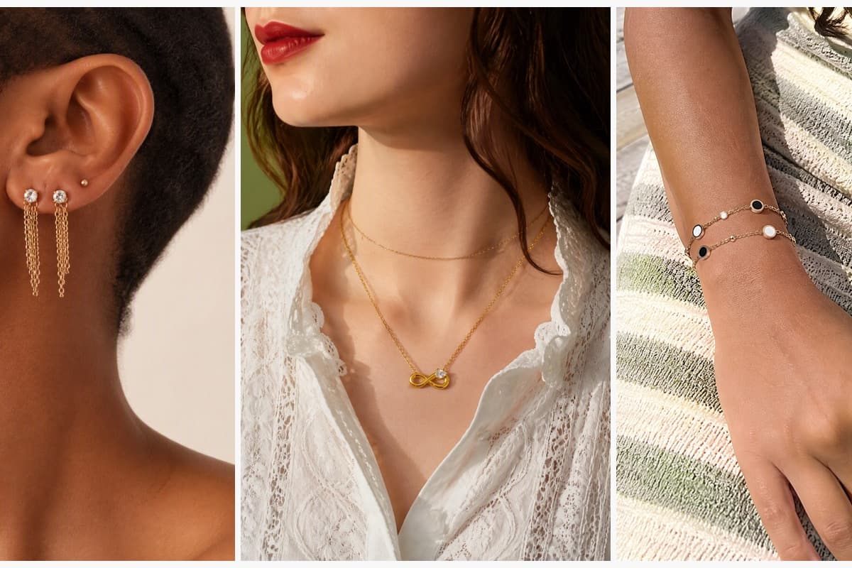 Dainty Chain Drop Earrings