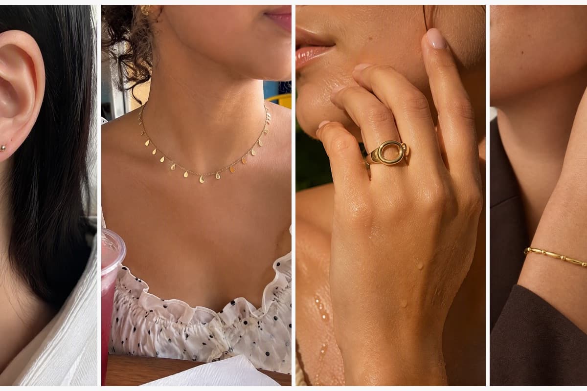 Chunky Crescent Moon Hoop Earrings
