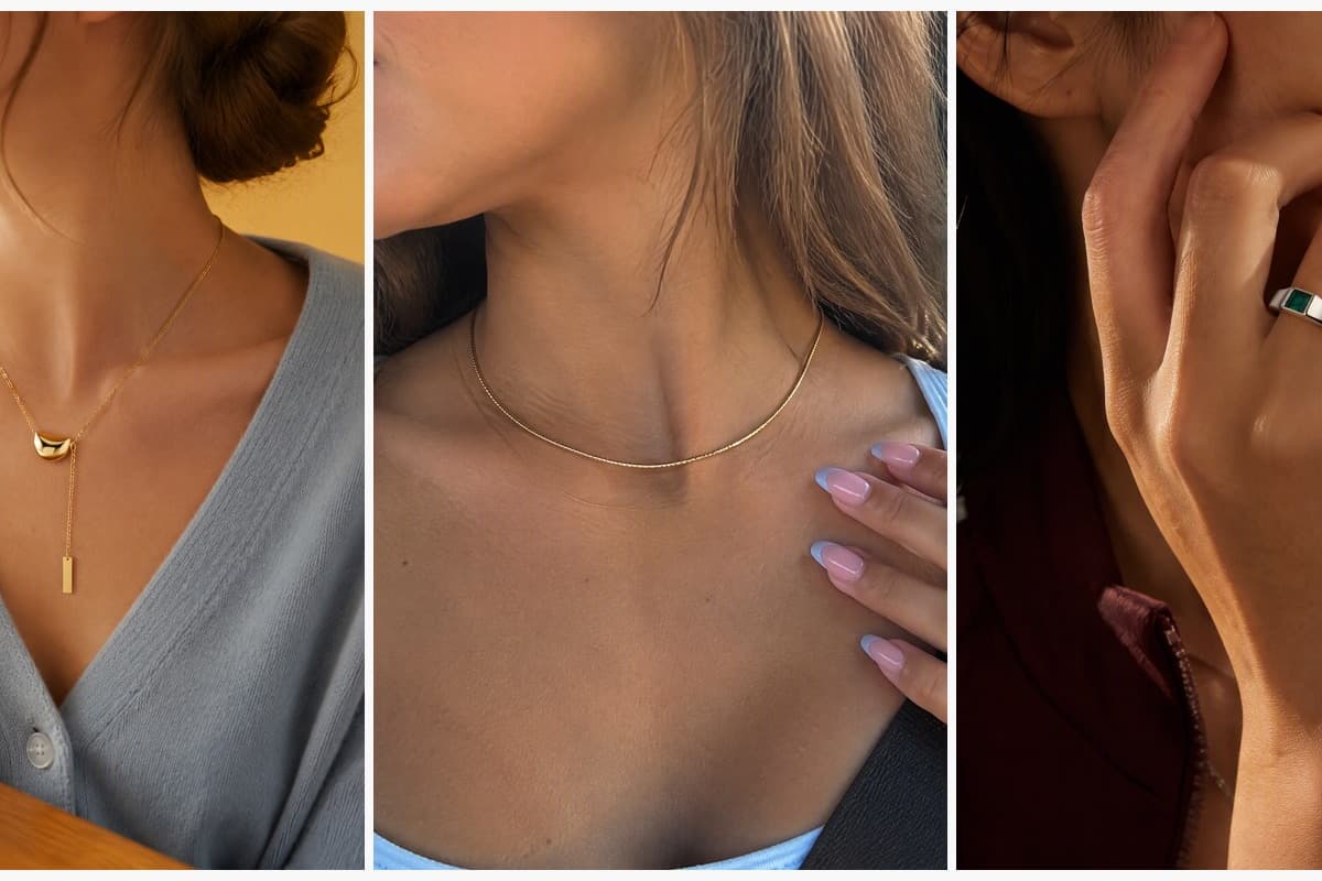 Minimalist Teardrop And Bar Pendant Necklace