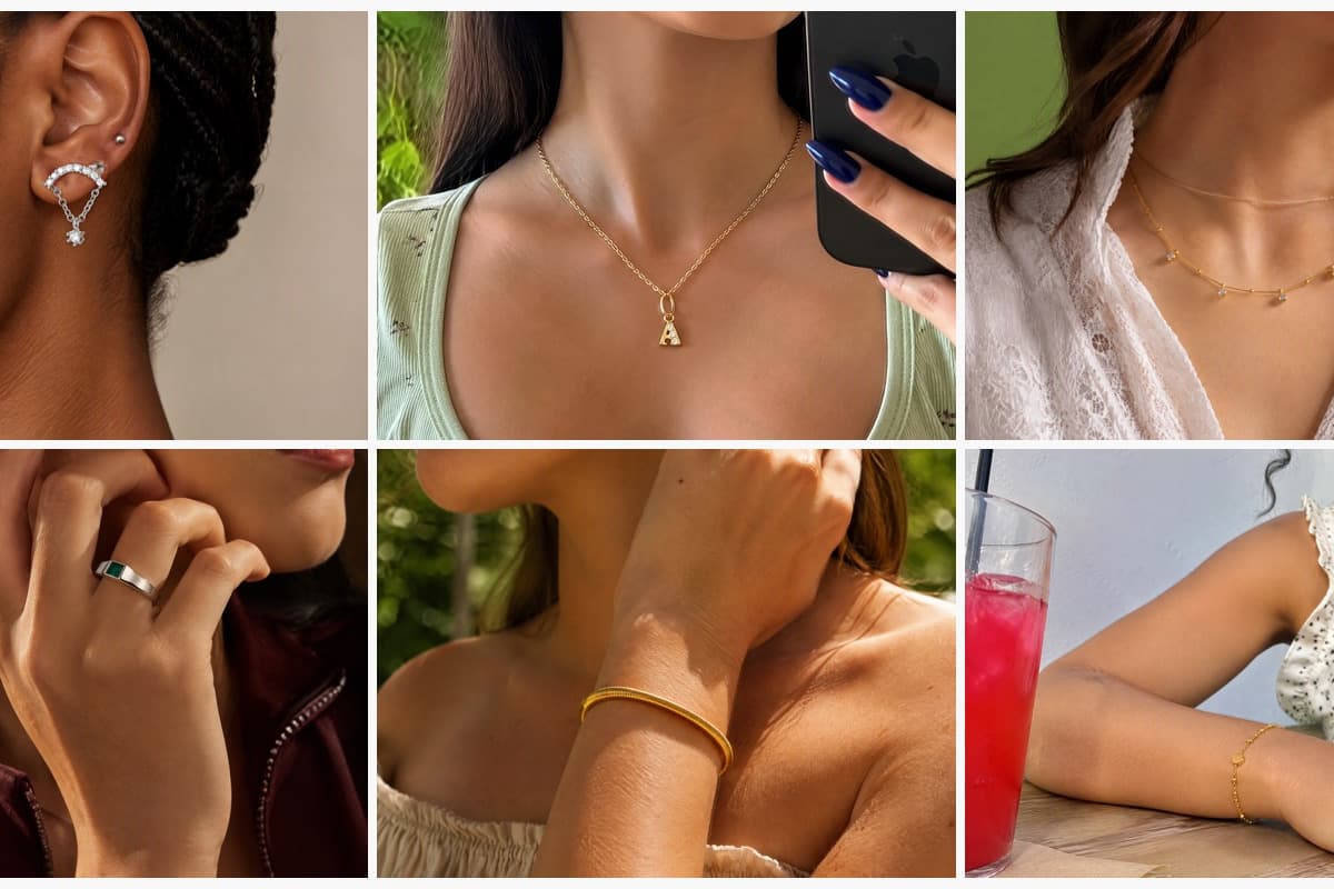 Dainty Heart Chain Drop Earrings