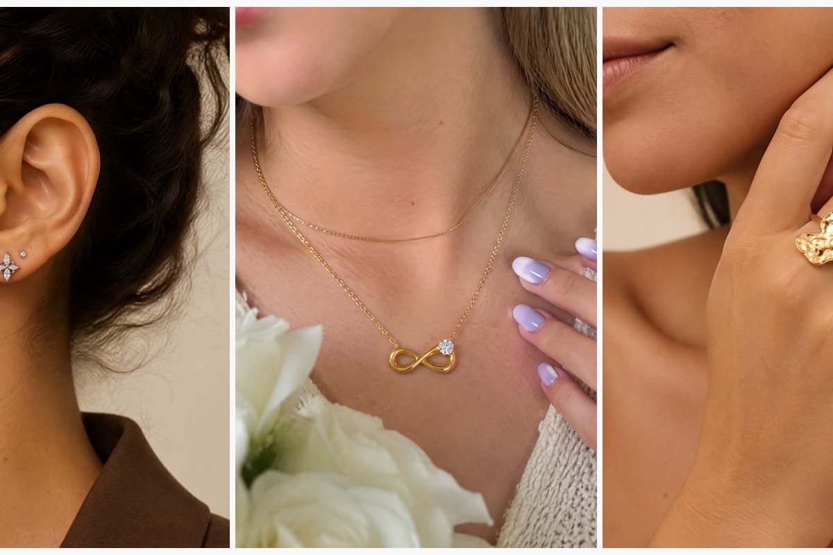 Dainty Four-Leaf Clover Stud Earrings