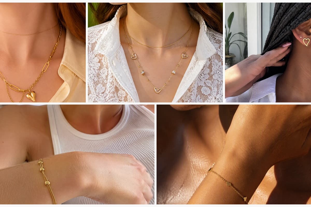 Trendy Heart Charm Necklace