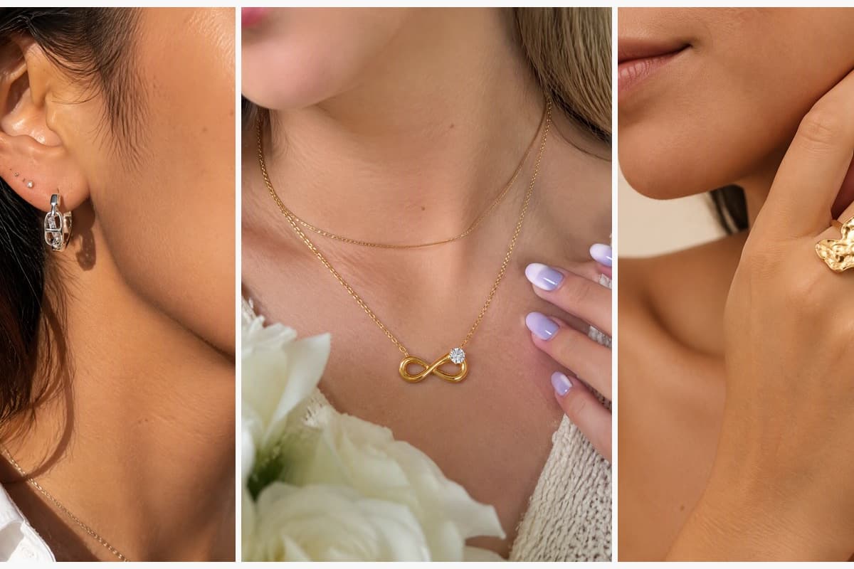 Geometric Huggie Earrings