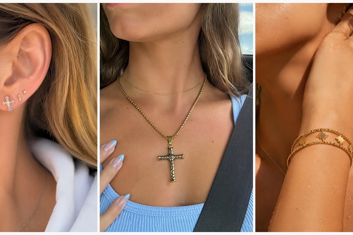 Dainty Cross Stud Earrings