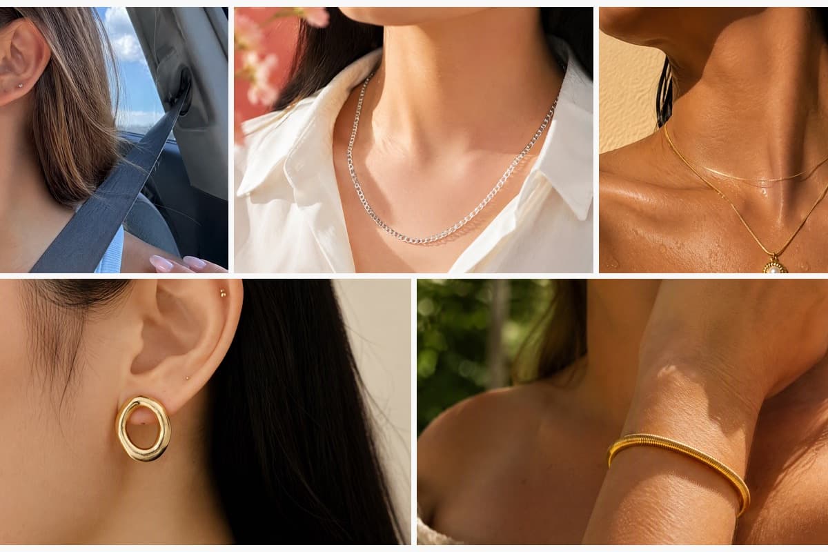 Minimalist Round Stone Stud Earrings