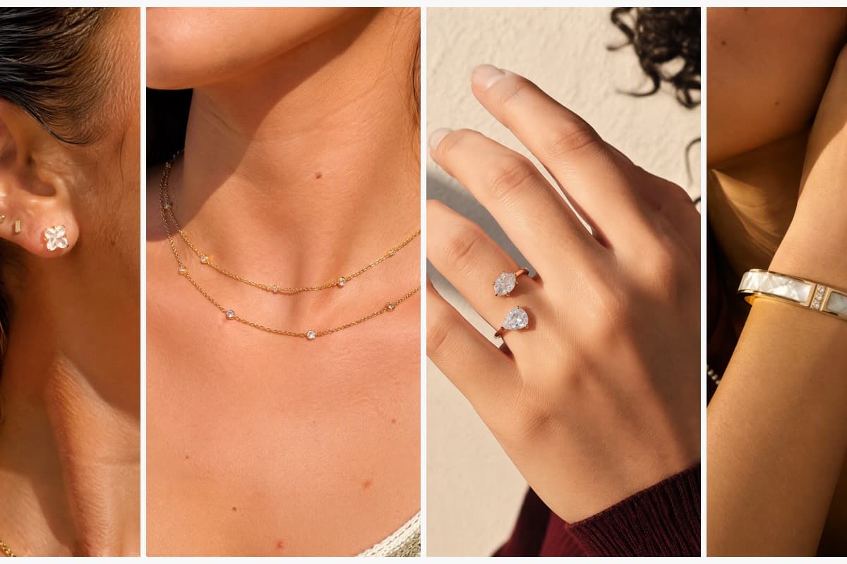 Dainty Four-Leaf Clover Stud Earrings