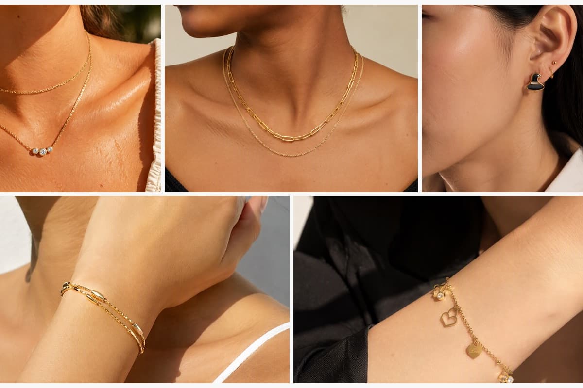 Dainty Three-Stone Cluster Necklace