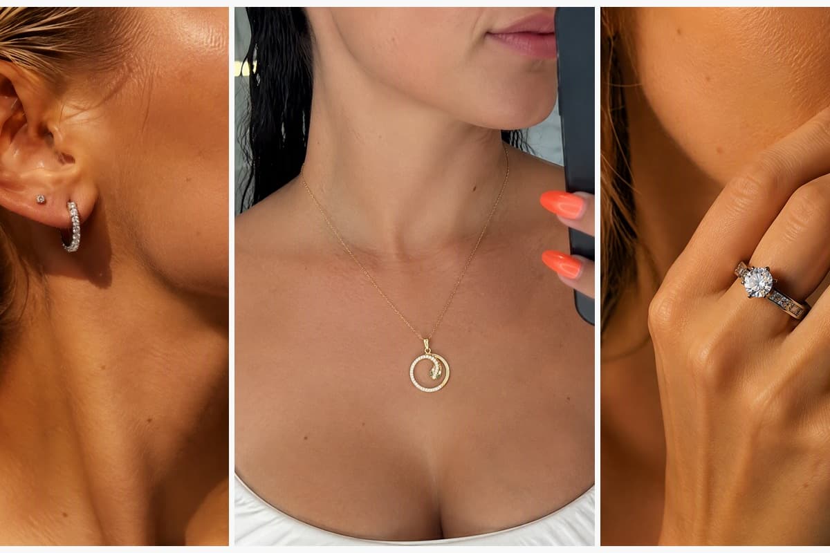 Dainty Paved Huggie Earrings