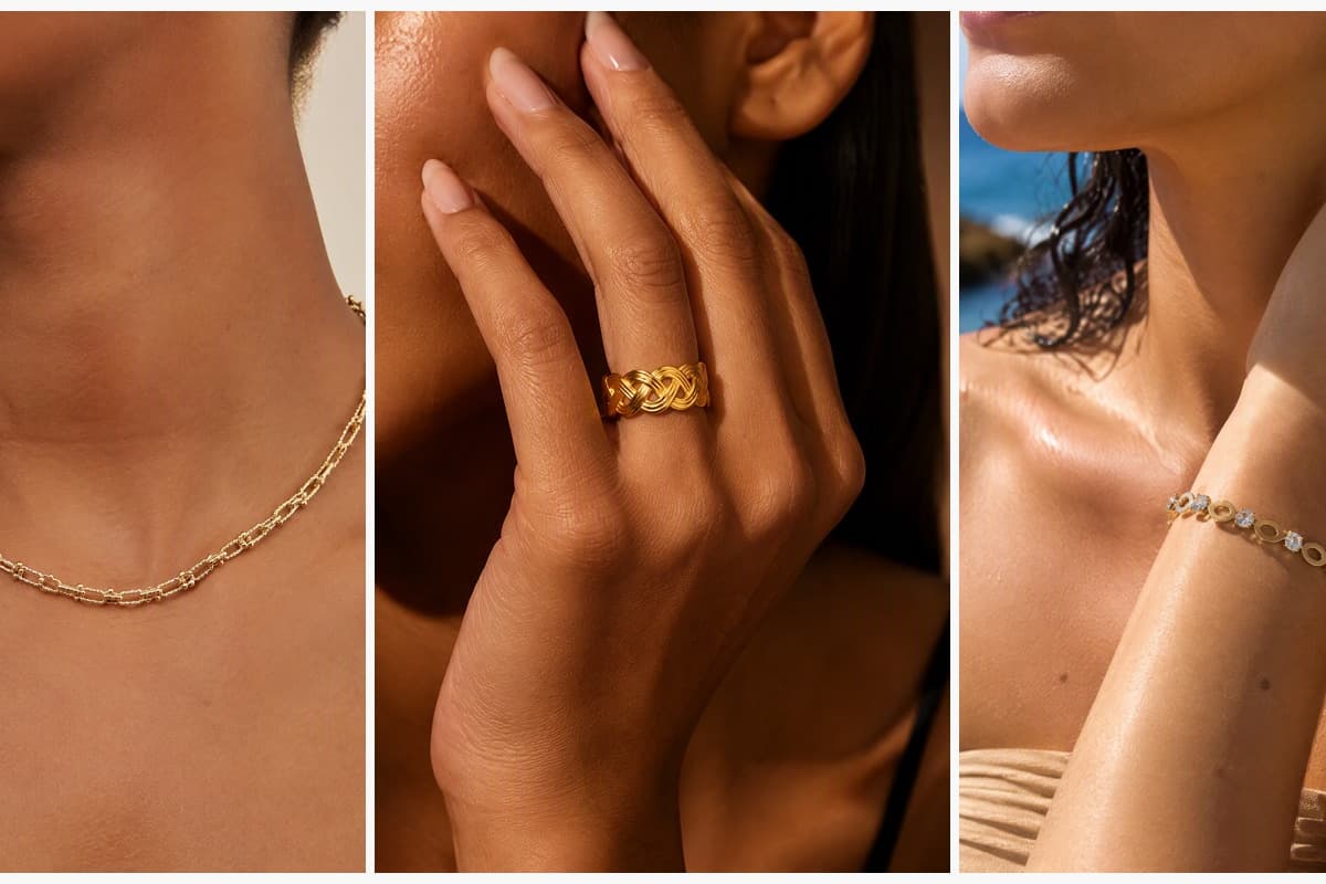 Dainty Beaded Link Chain Necklace