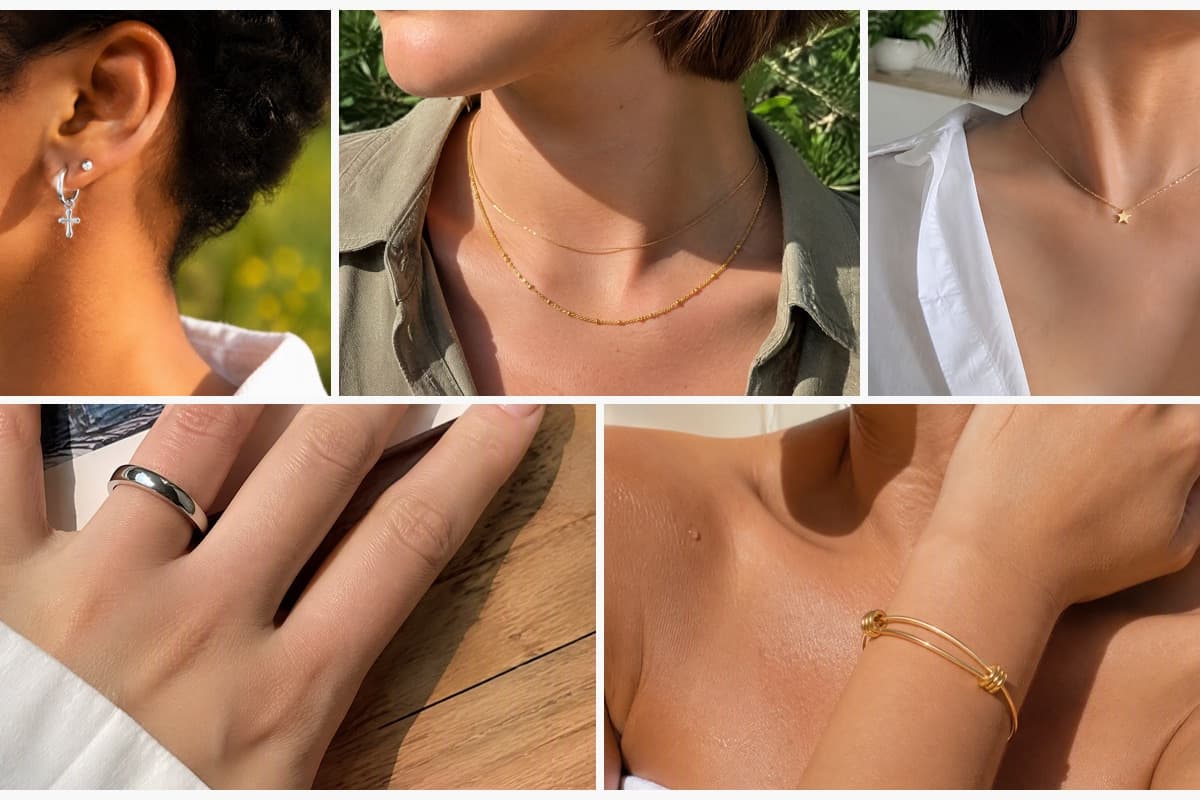 Dainty Cross Charm Huggie Earrings