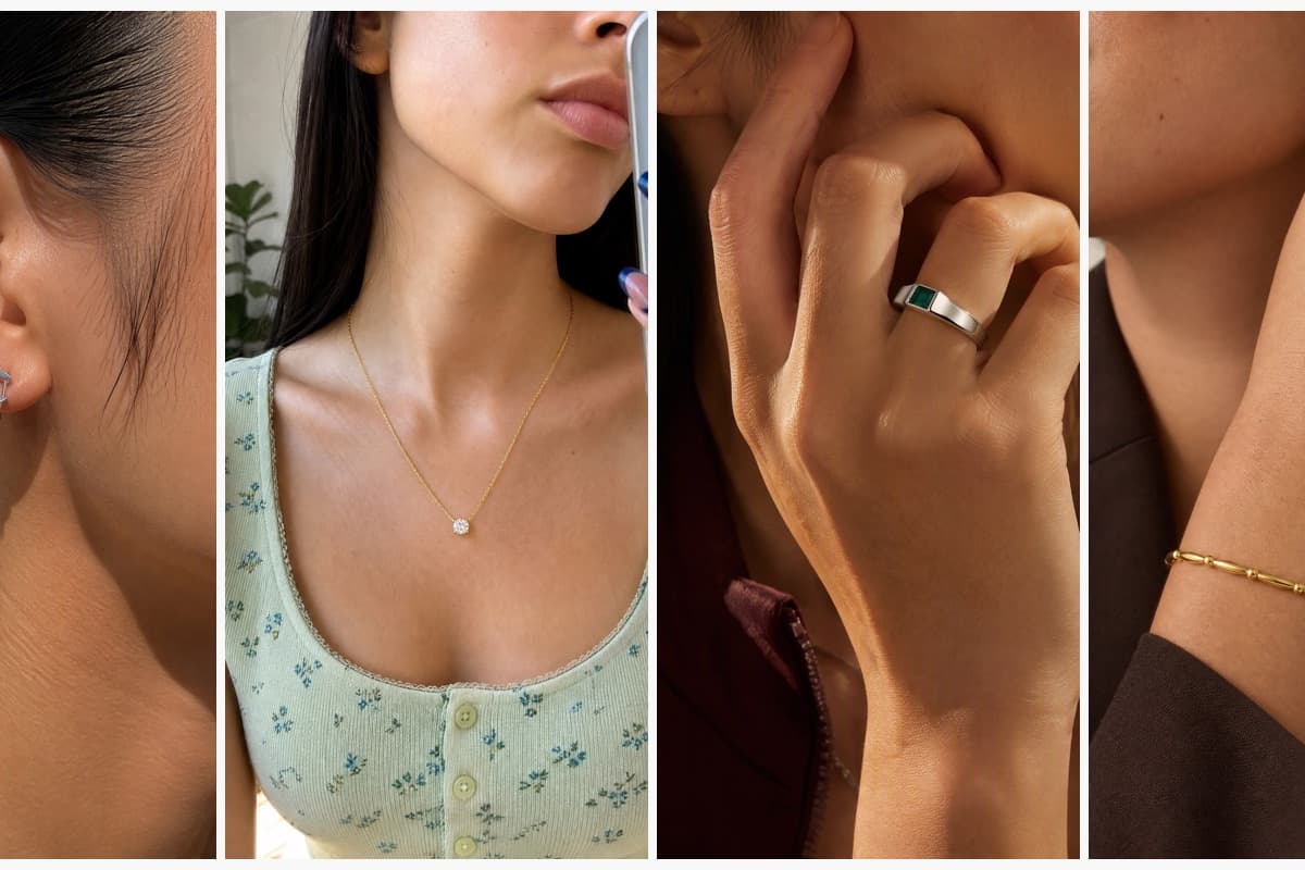 Dainty Single Stone Huggie Earring