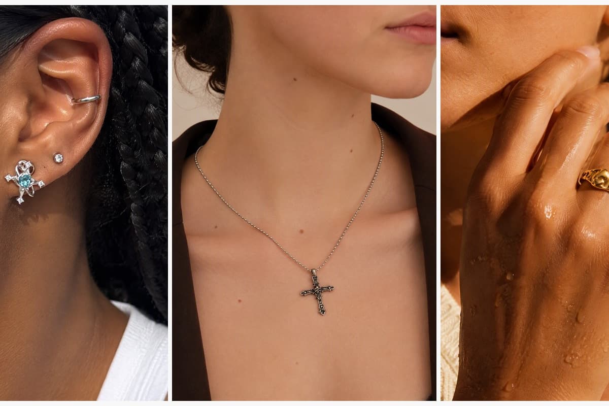 Dainty Cross Stud Earrings