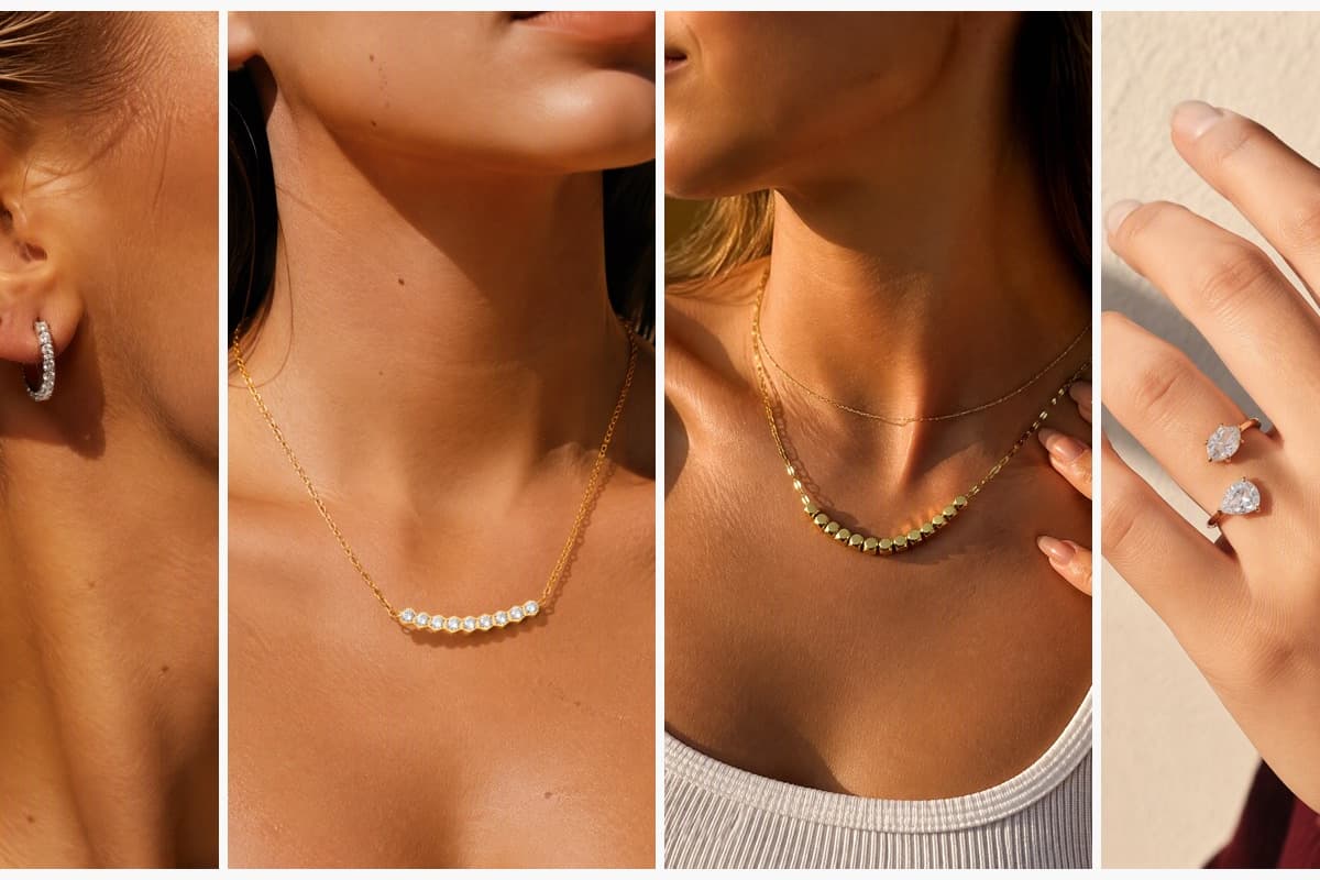 Dainty Paved Huggie Earrings
