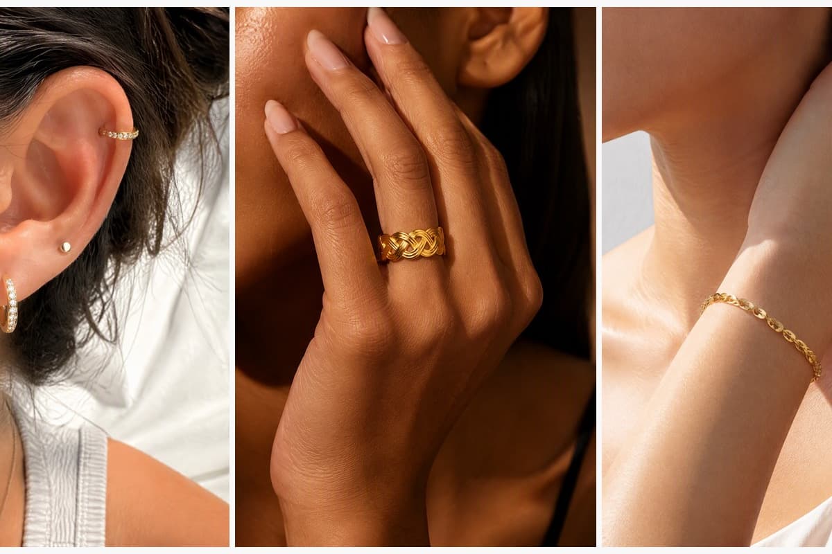 Elegant Paved Stone Huggie Earrings