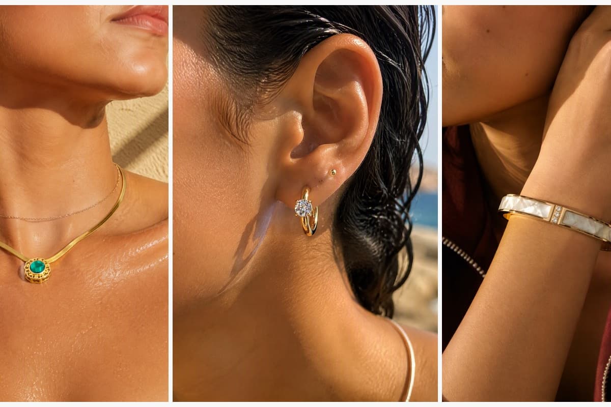 Elegant Single Stone Snake Chain Necklace