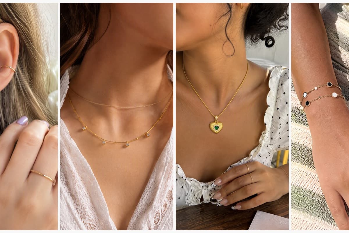 Dainty Stone Huggie Earrings