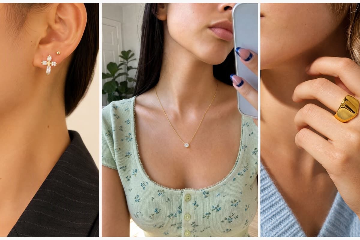 Dainty Cross Stud Earrings