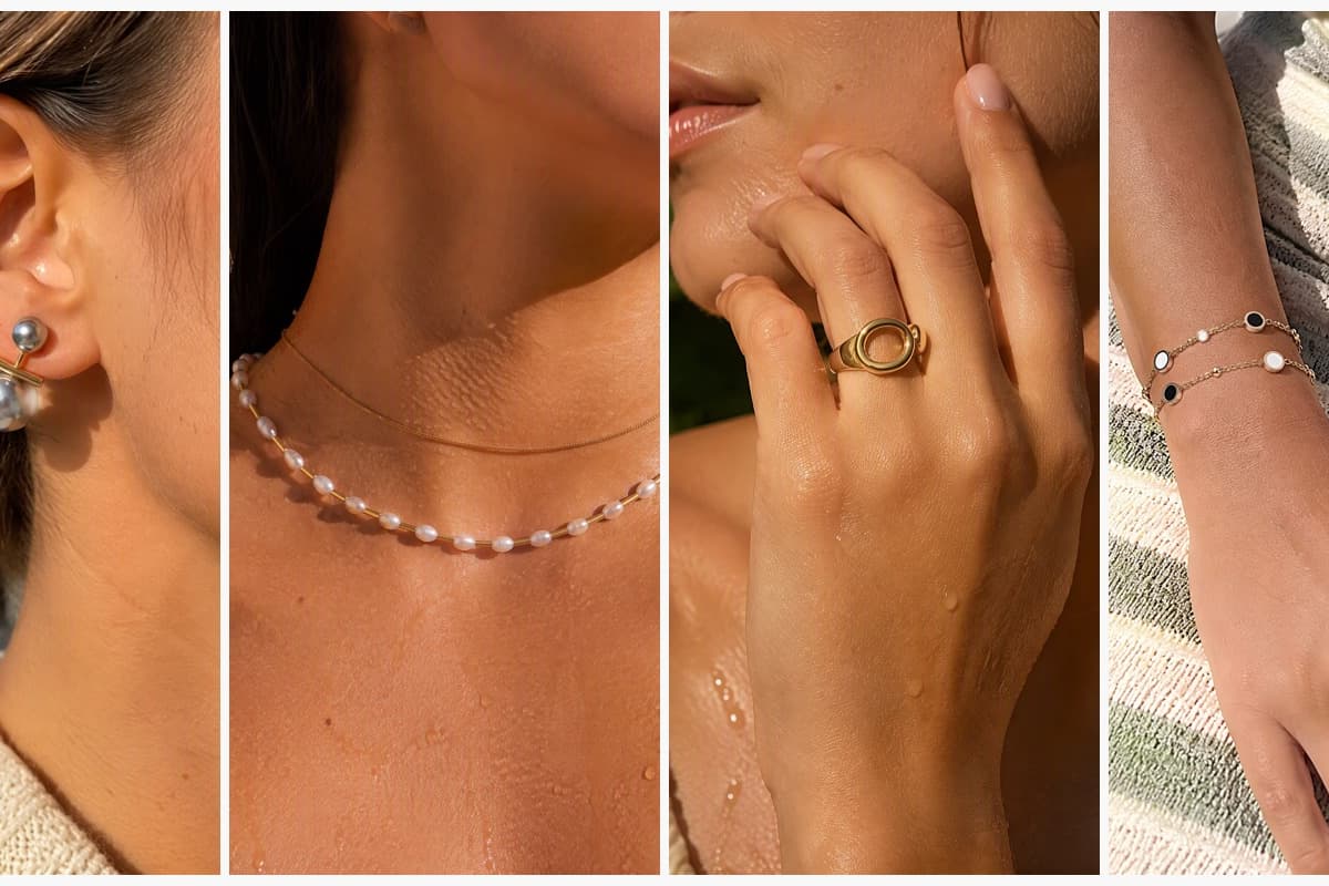 Trendy Double Stone Drop Earrings