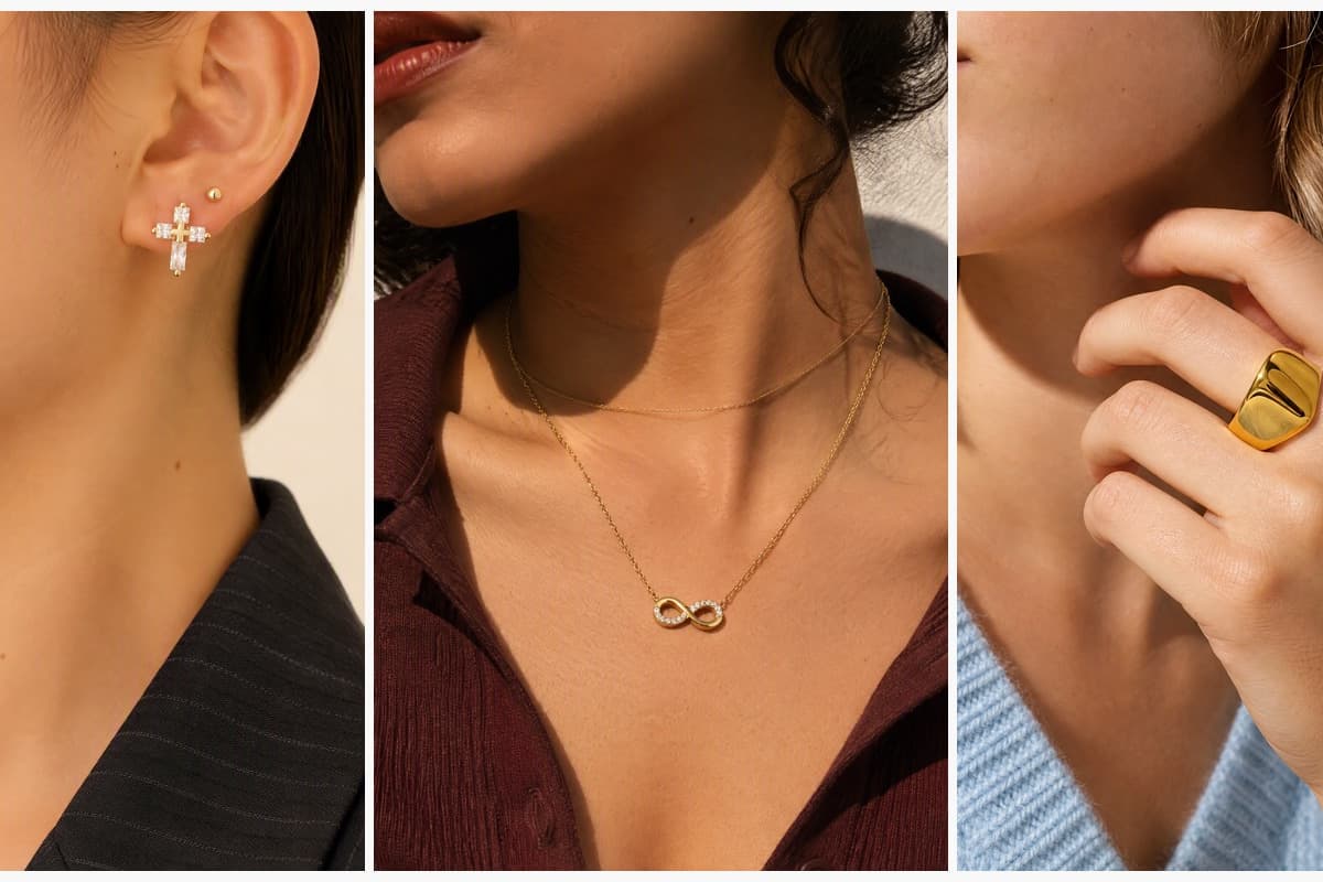 Dainty Cross Stud Earrings