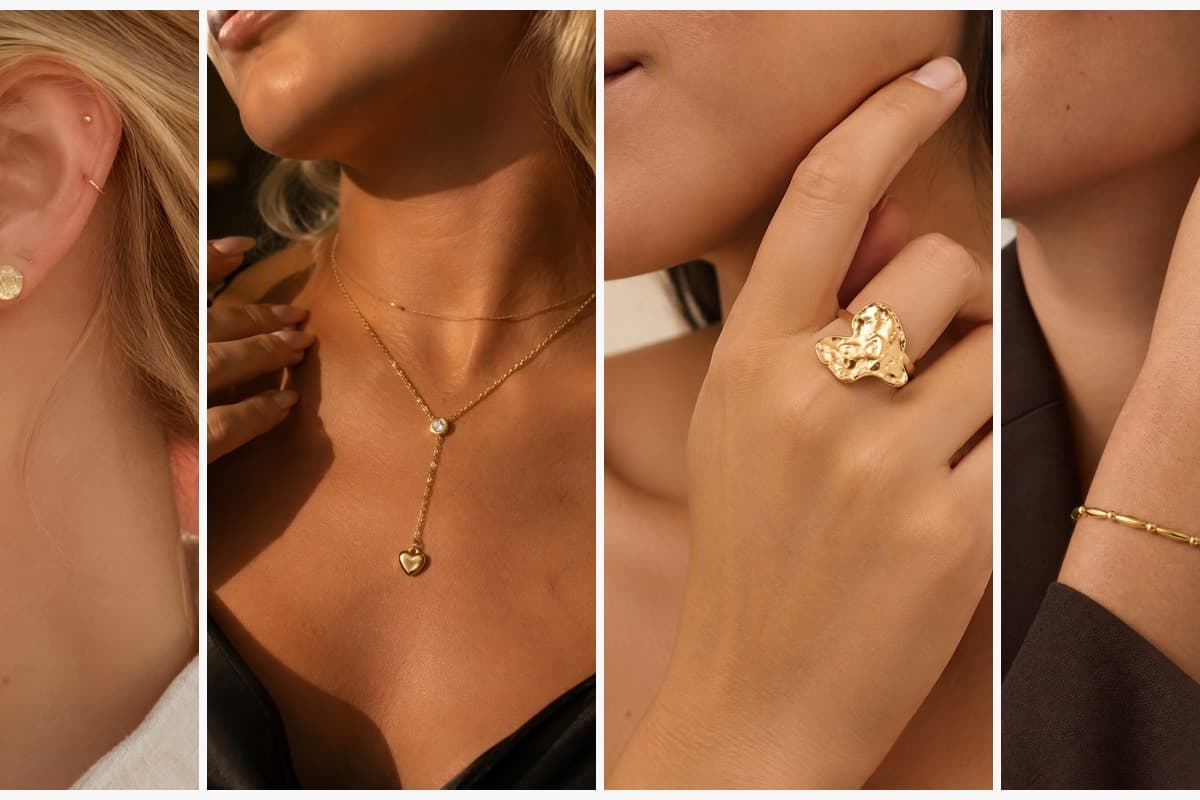 Dainty Round Stone Stud Earrings