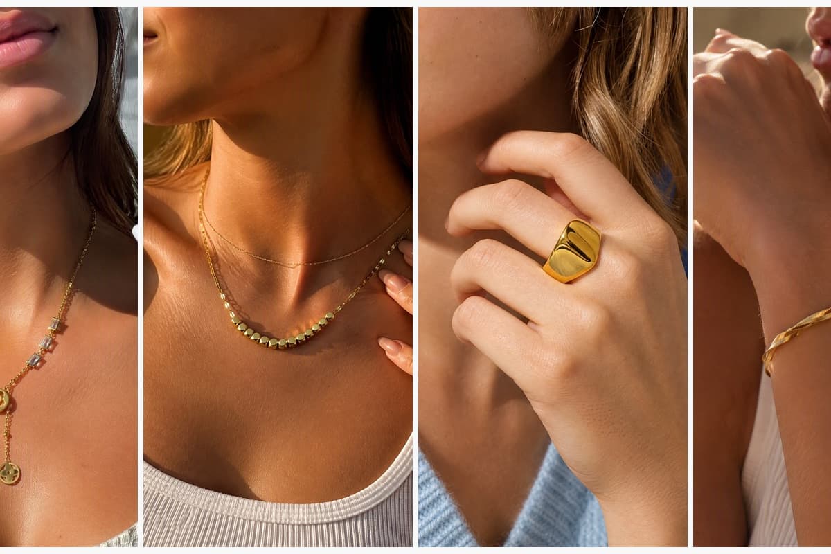 Dainty Flower & Disc Pendant Necklace