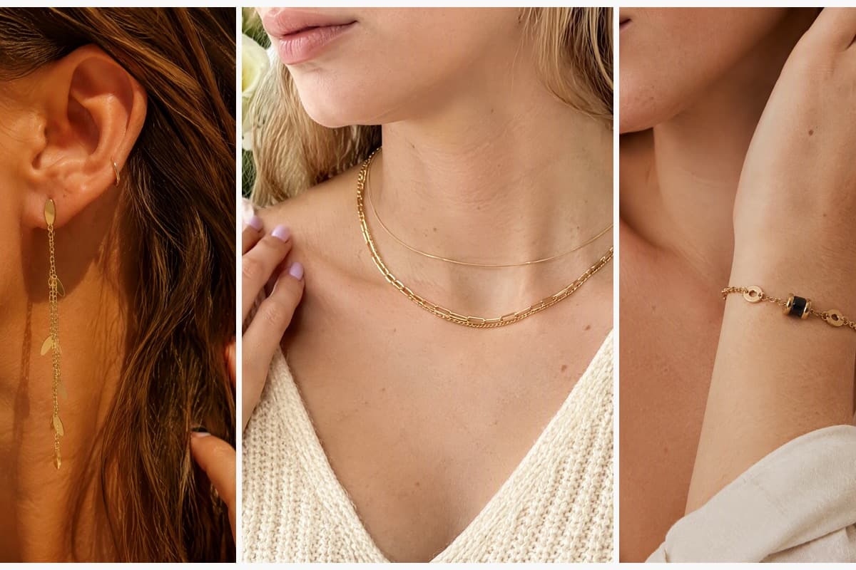 Dainty Butterfly Chain Drop Earrings