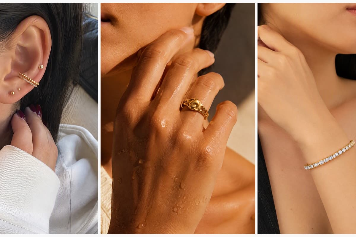 Dainty Double-Layer Bead Huggie Earrings