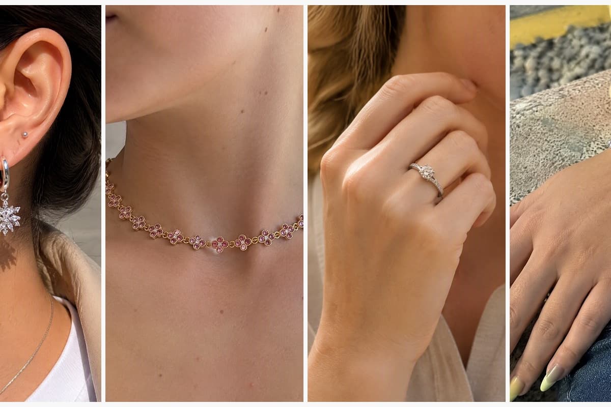 Dainty Snowflake Drop Earrings
