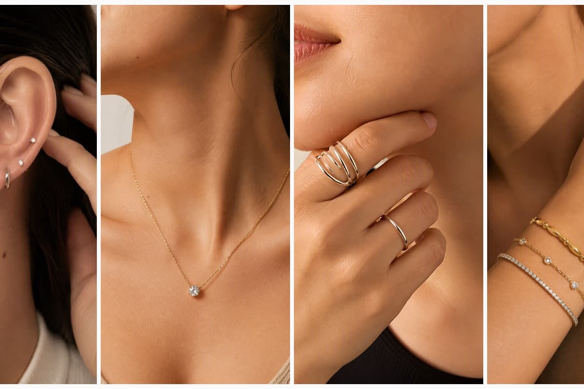Dainty Star Cluster Stud Earrings