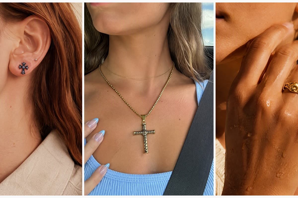 Cross Stud Earrings