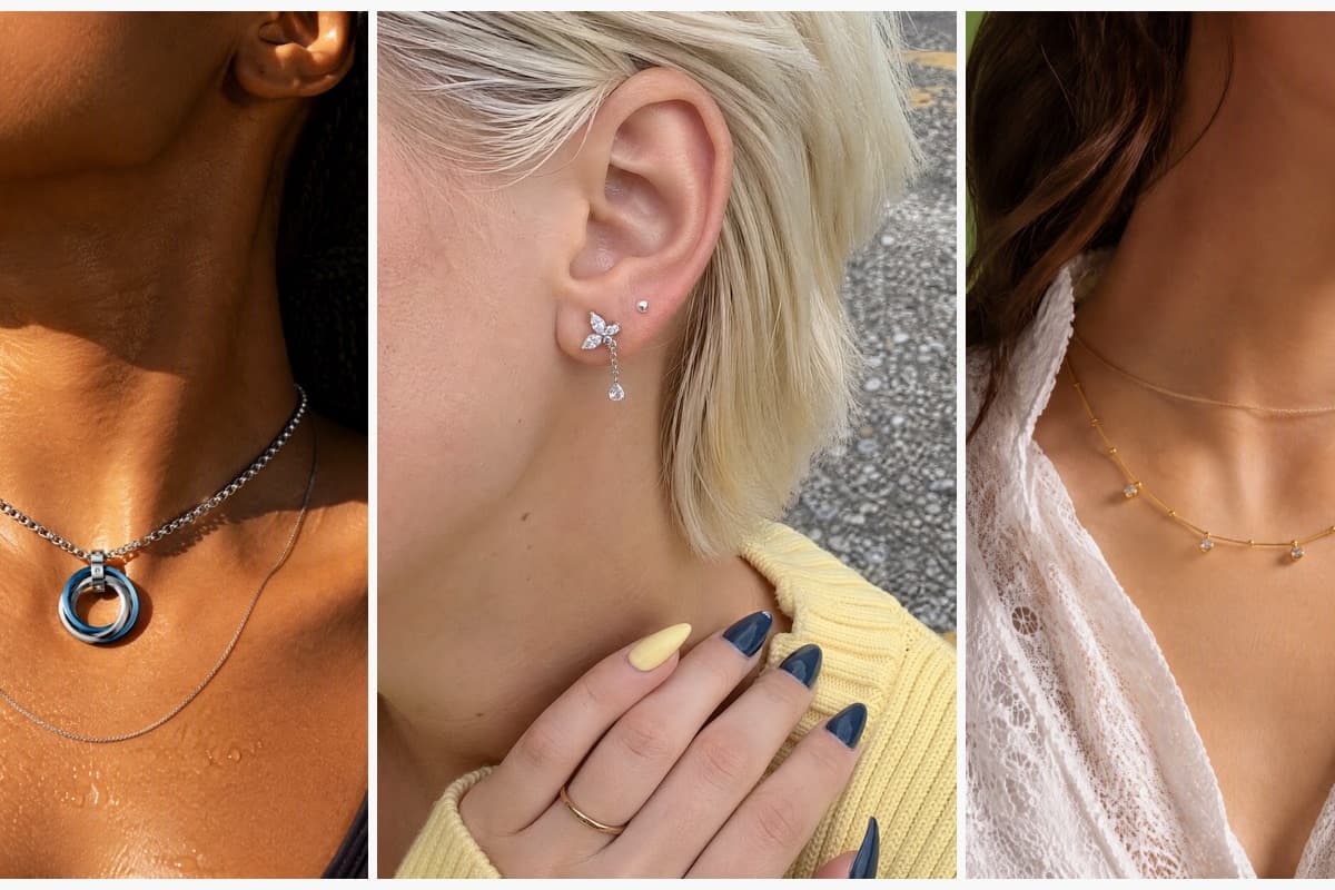 Trendy Double Ring Pendant Necklace
