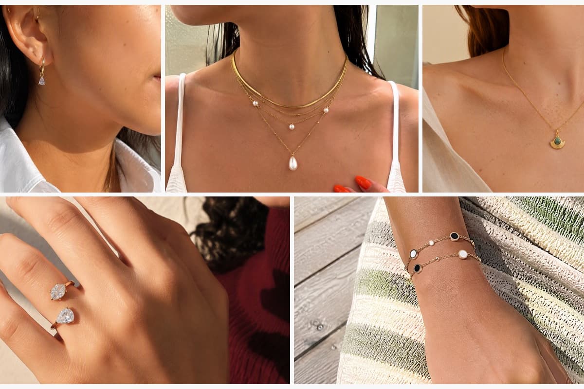 Dainty Teardrop Charm Huggie Earrings